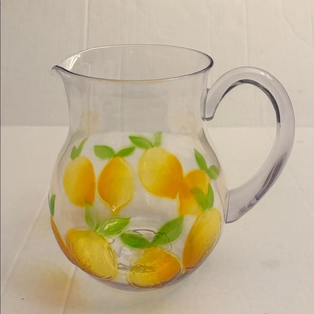 5pc Lemon/Citrus Pattern Pitcher & Tumbler Set - Acrylic - Drinkware